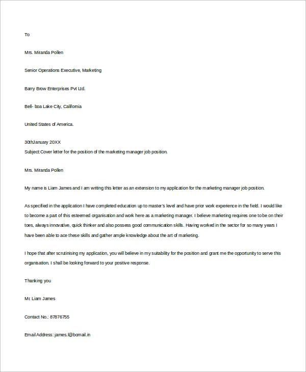 37194 experienced professional cover letter