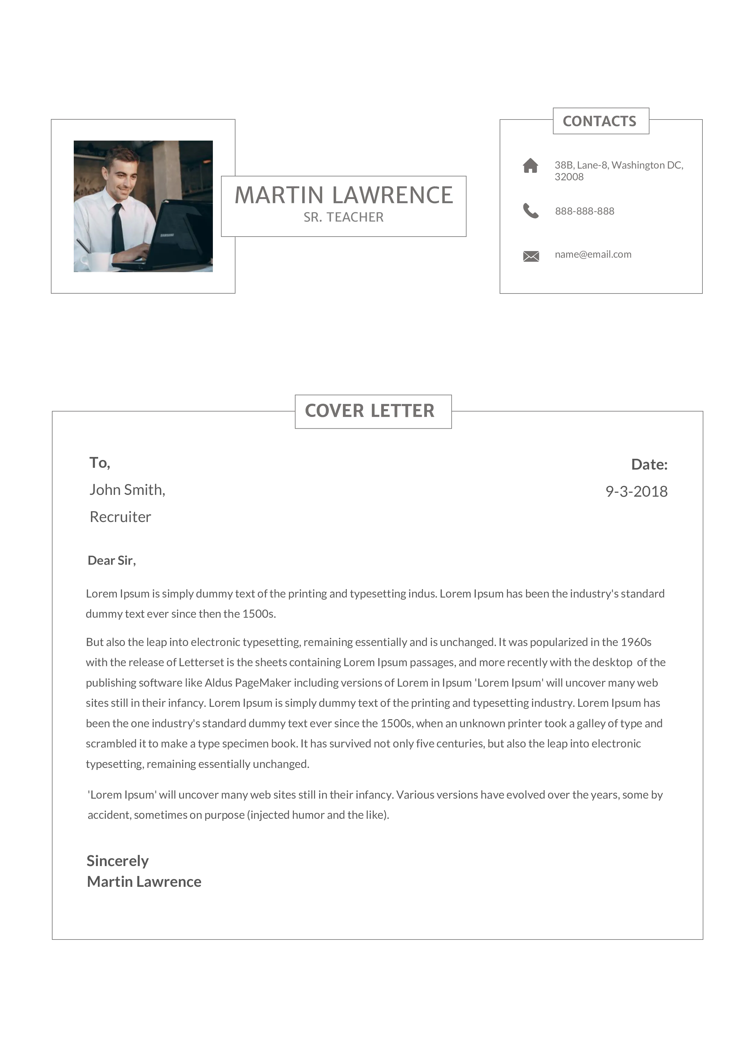 37195 teacher cover letter formatting