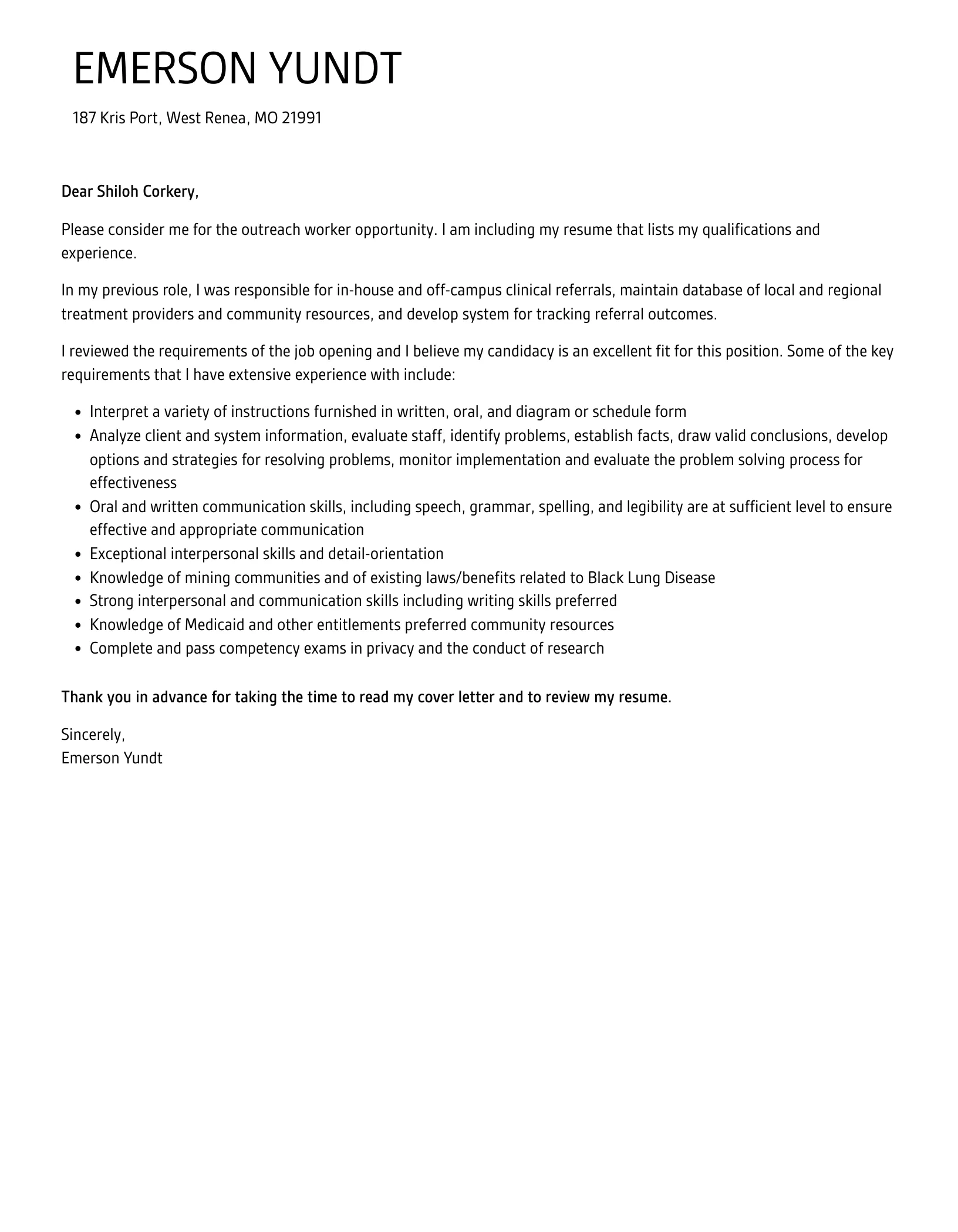 37211 outreach worker skills required