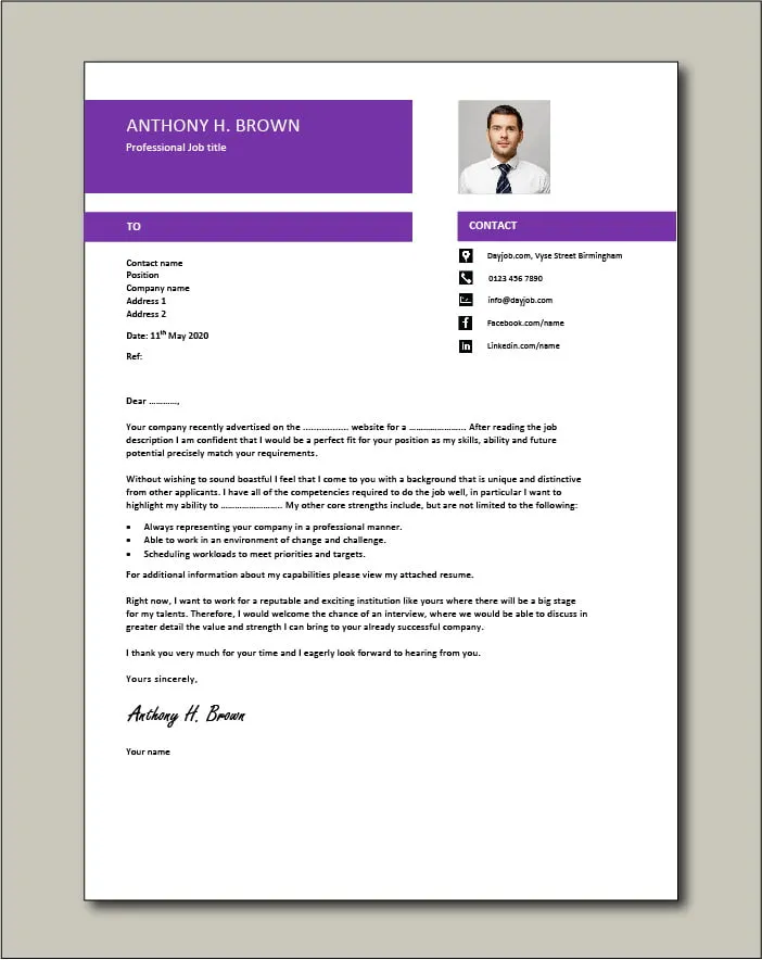 37234 customize cover letter