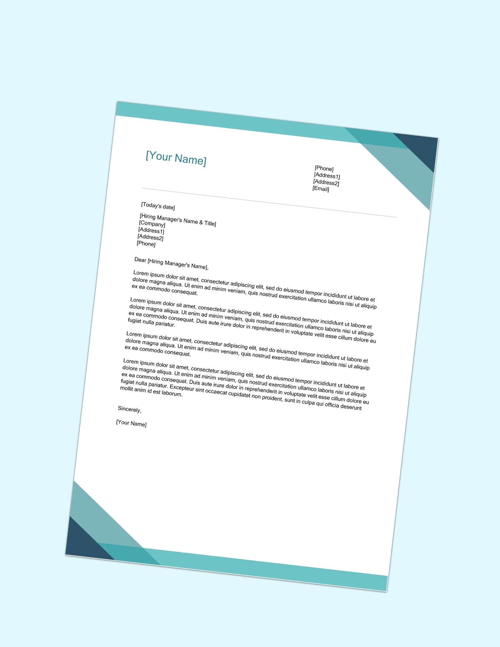37234 professional cover letter