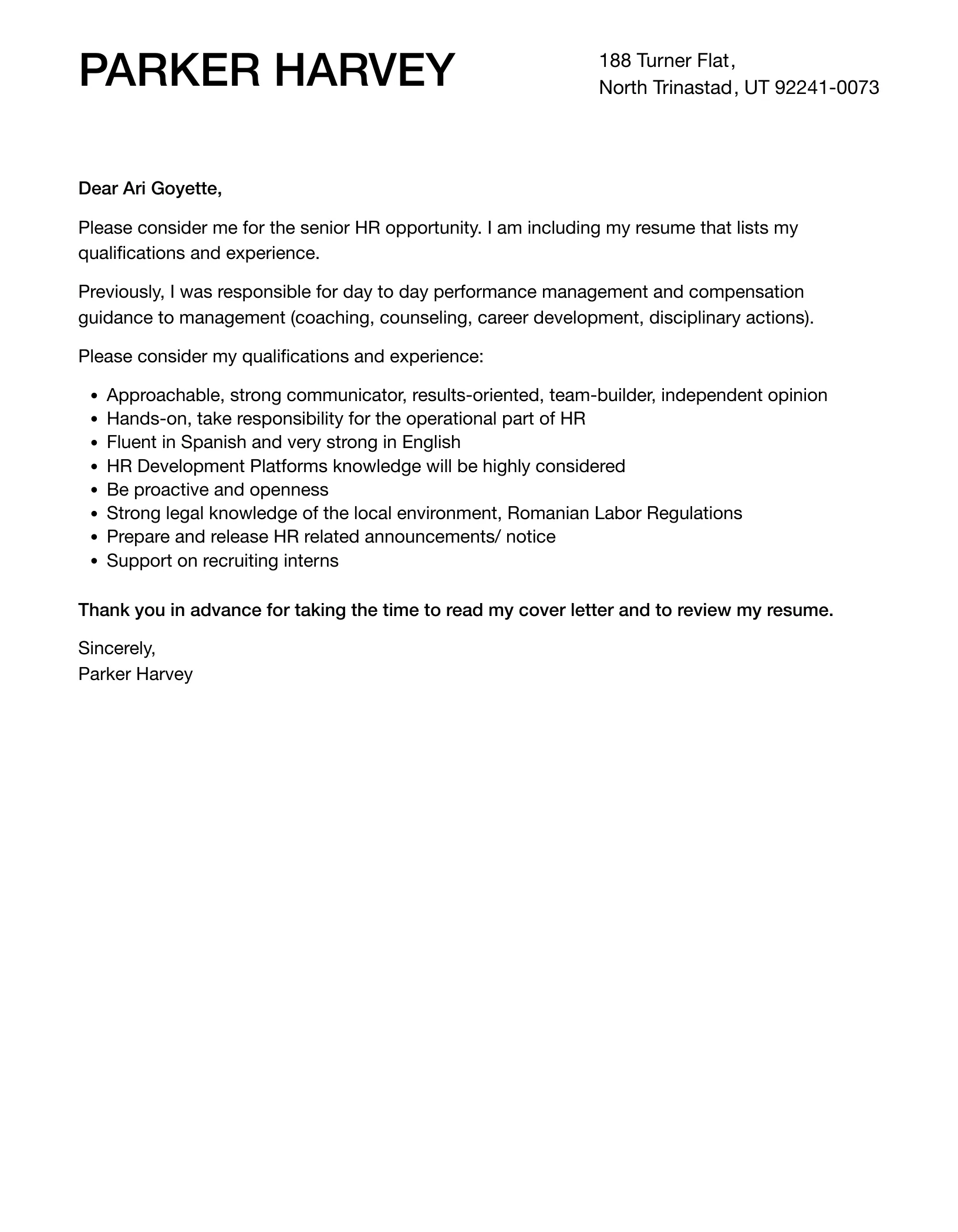 37250 hr director accomplishments