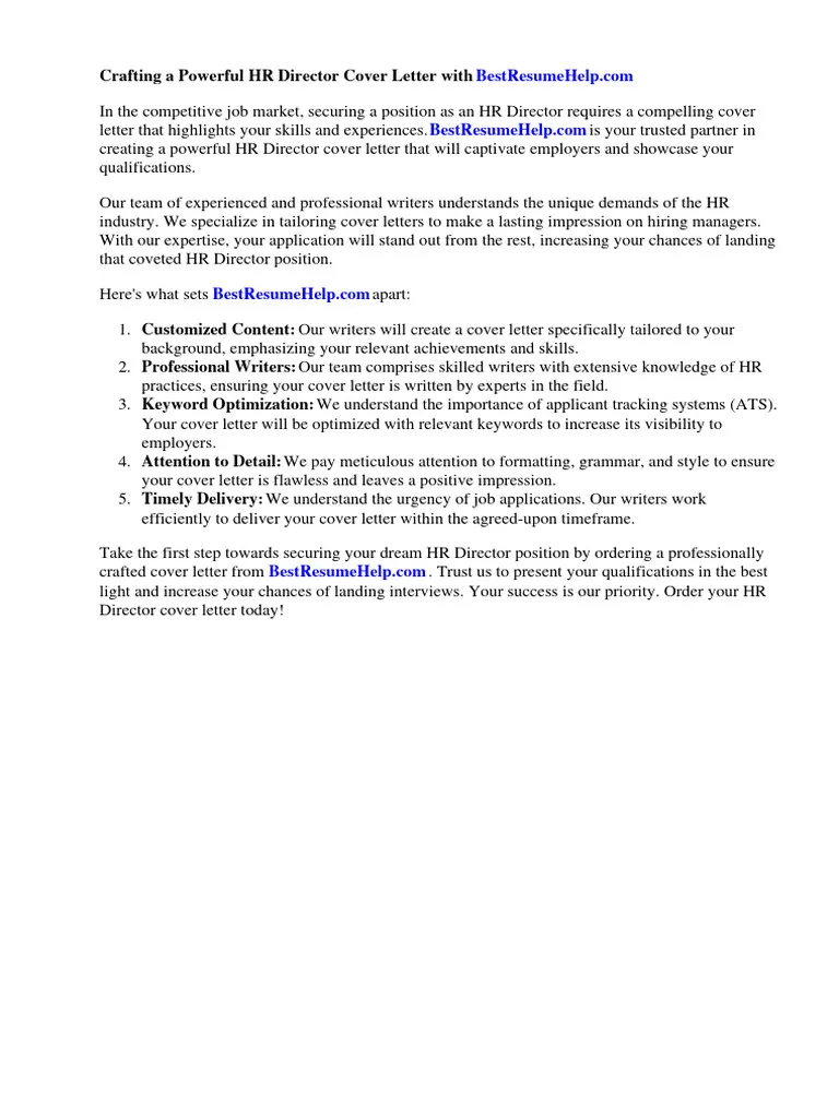 37250 hr director cover letter tips