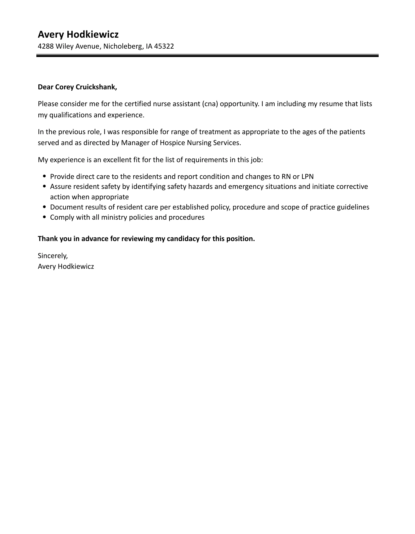 37258 cna cover letter formatting