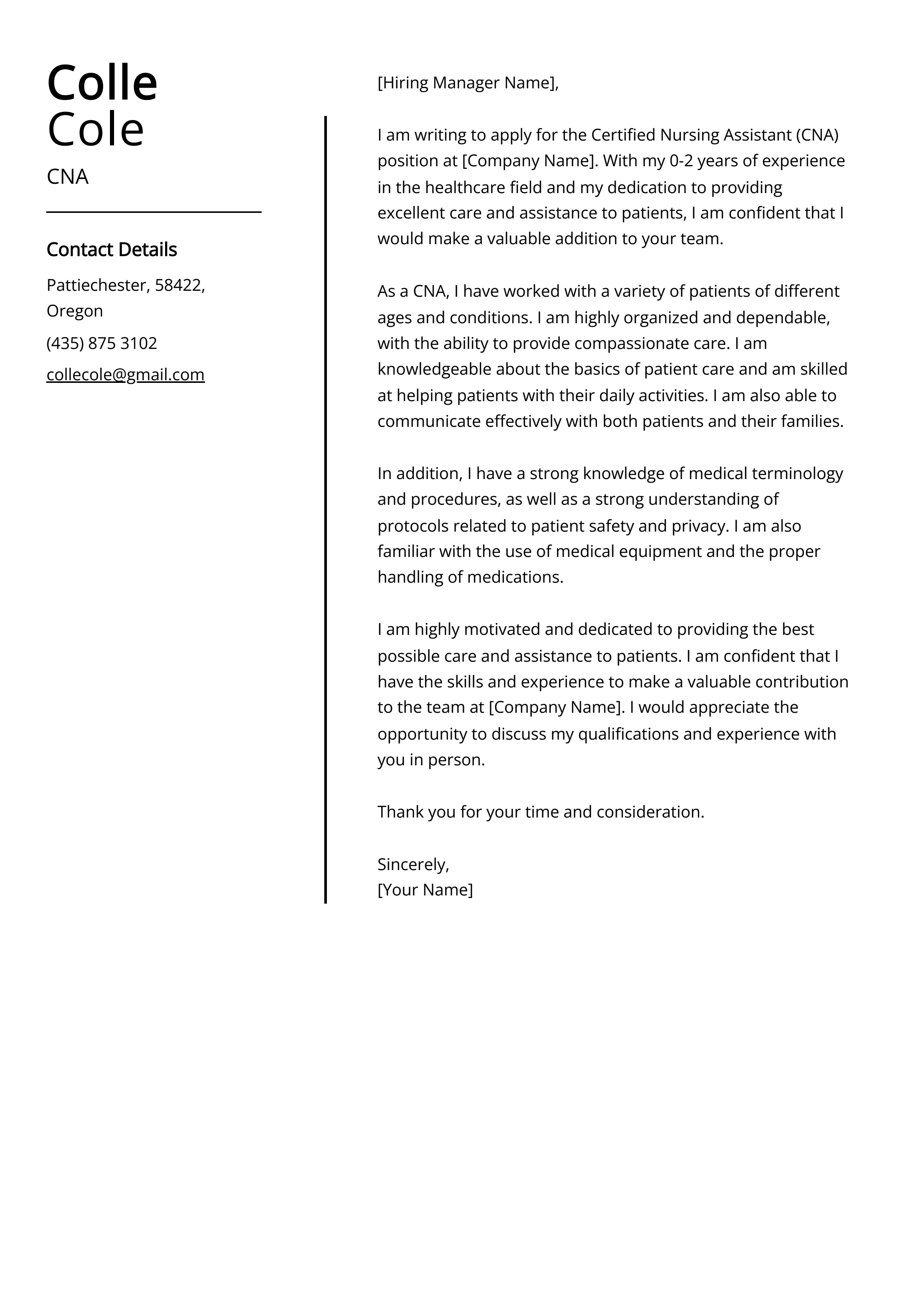 37258 cna cover letter header