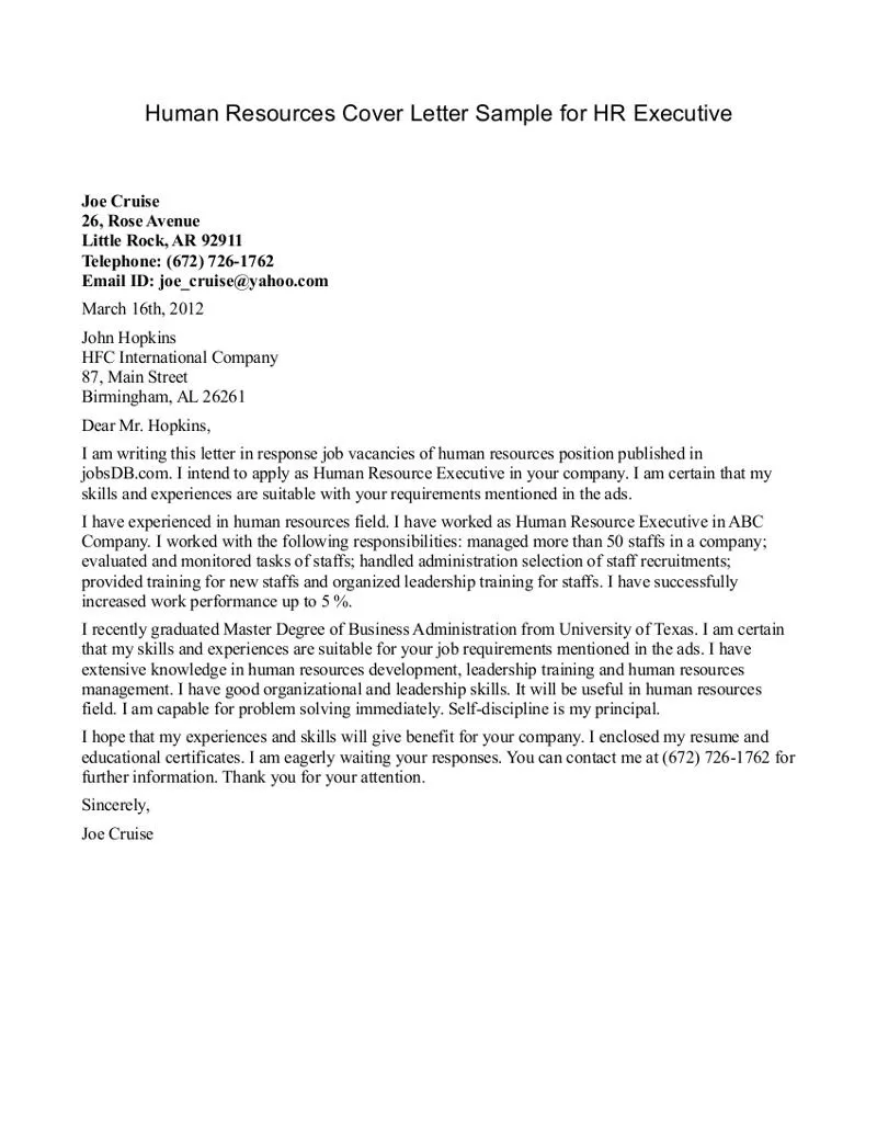 37261 submitting hr cover letter