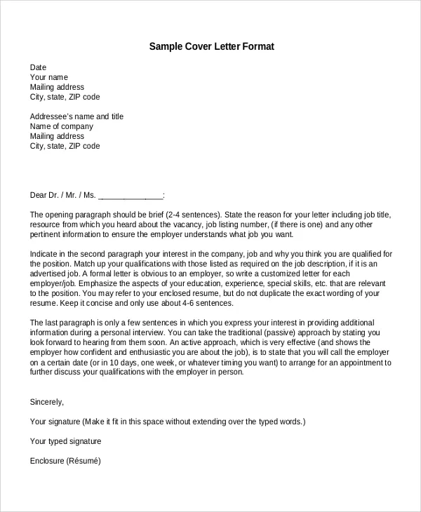 37263 cover letter formatting