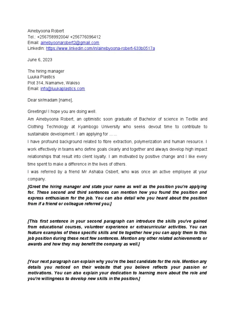 37280 cover letter samples no experience 6