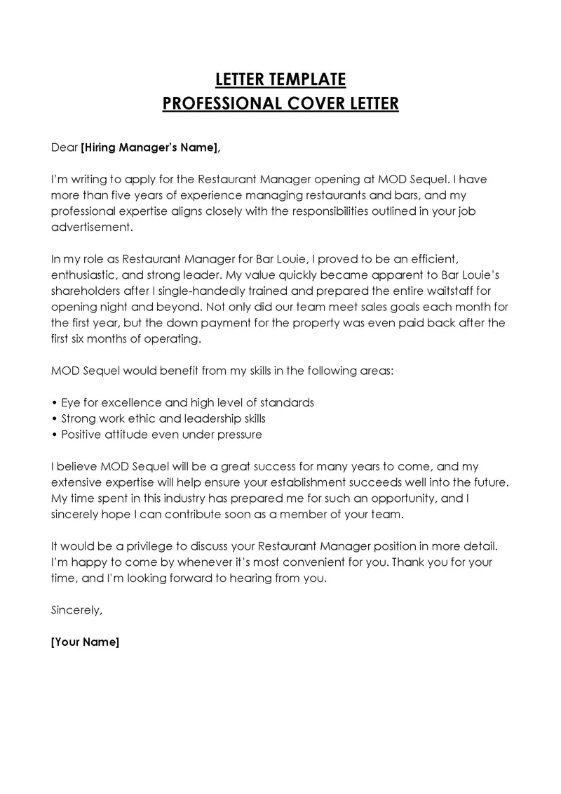 37286 professional cover letter