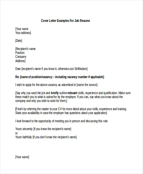 37301 formatting cover letter