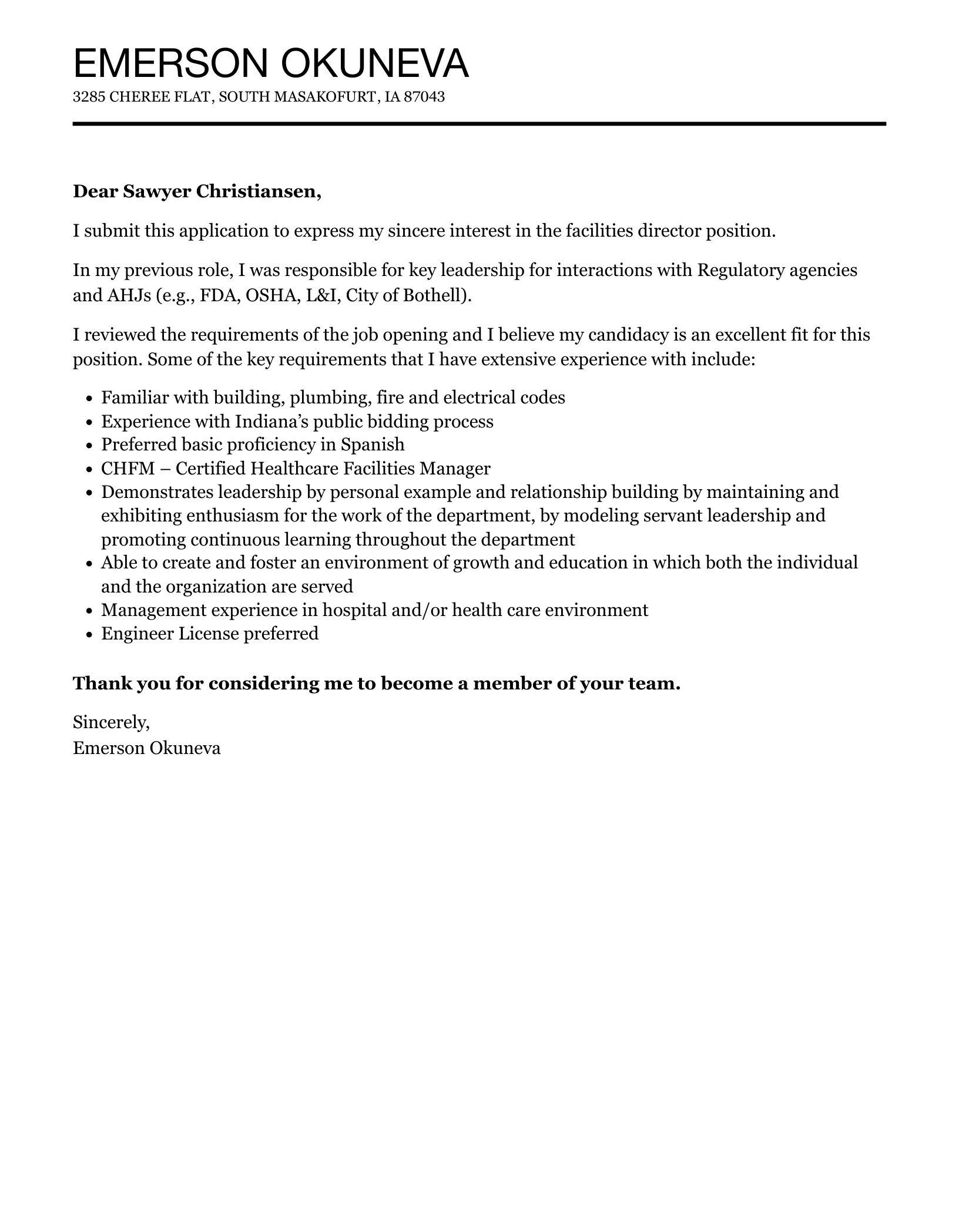 37334 cover letter structure