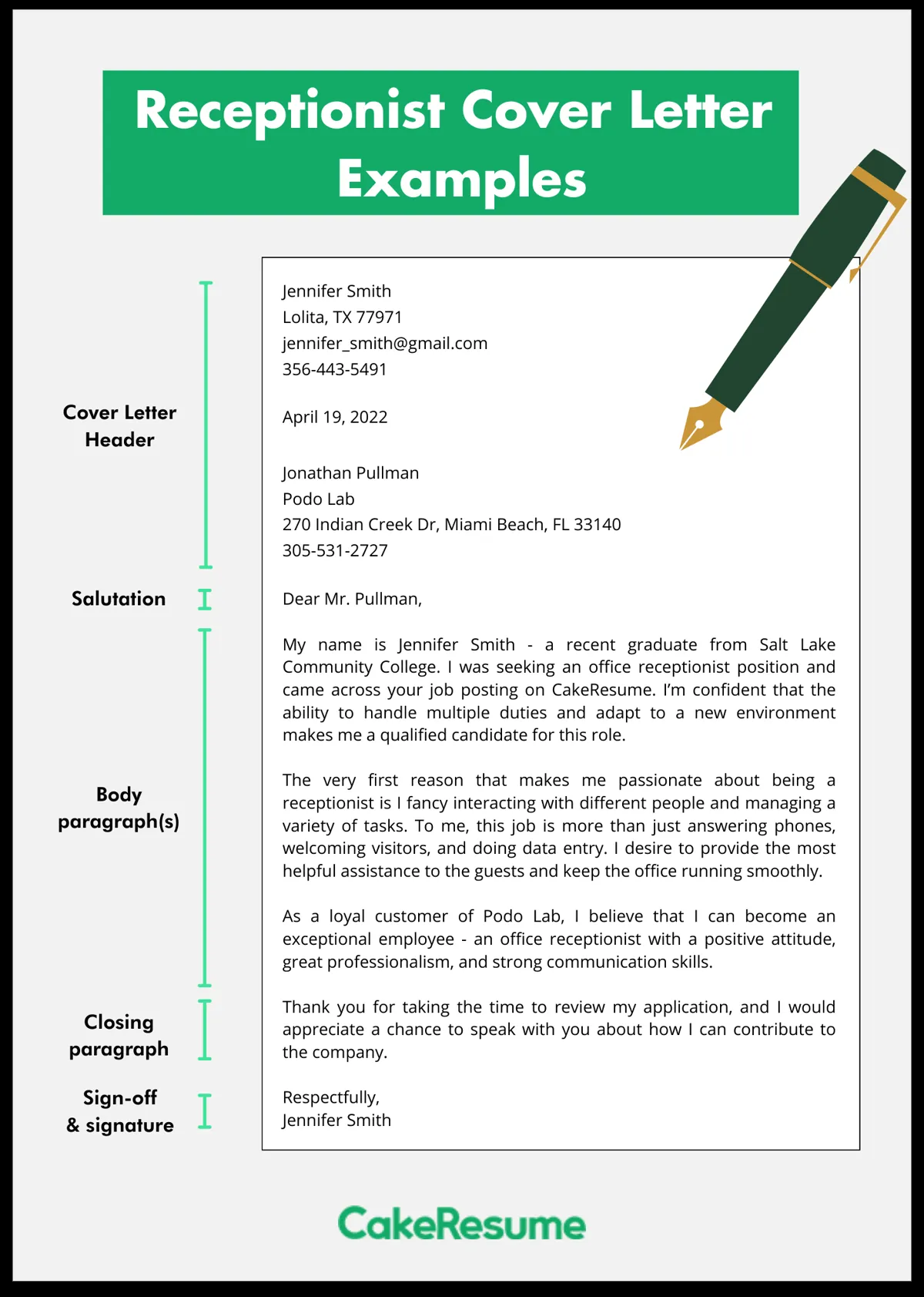 37335 cover letter skills receptionist