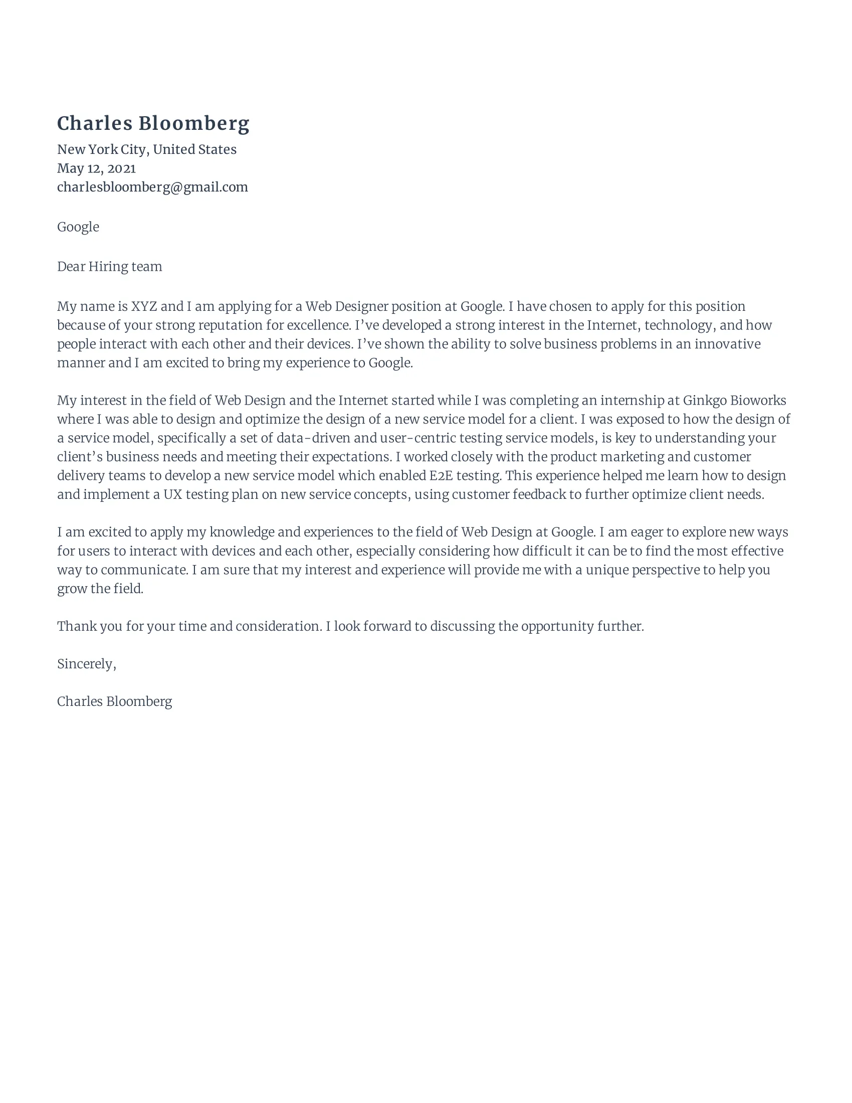 37339 cover letter writing