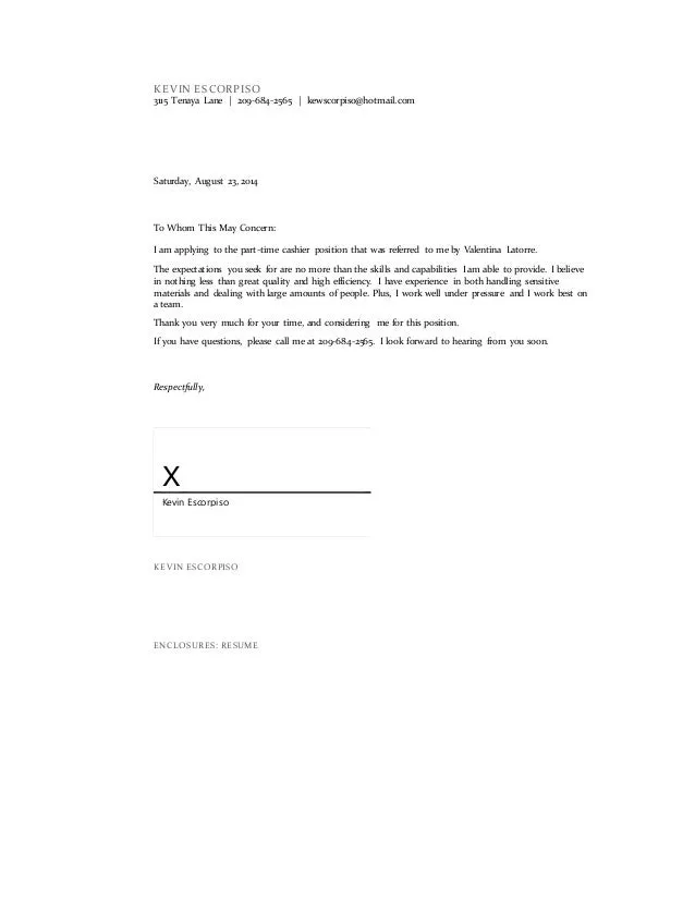 37347 formatting cover letter