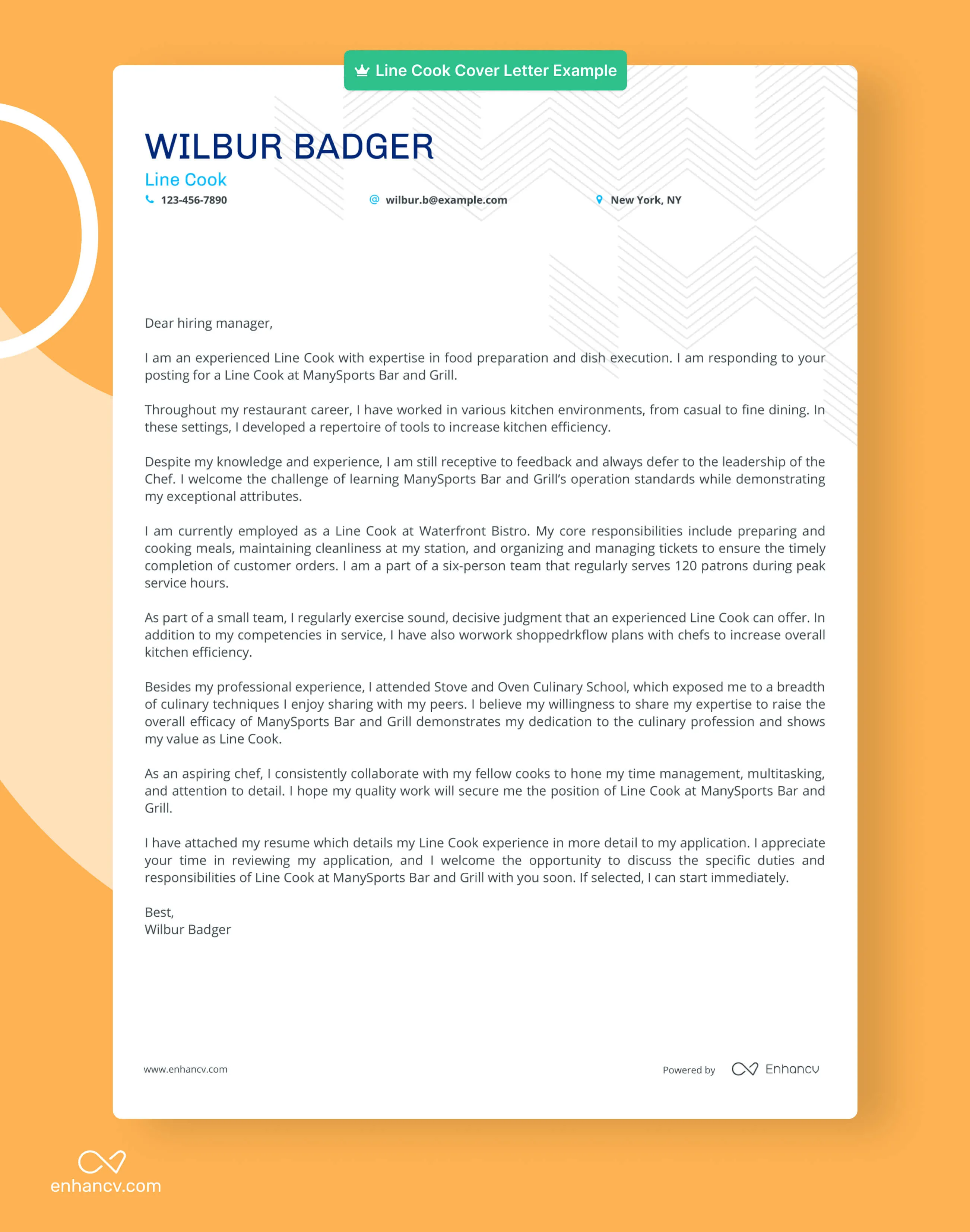 37349 line cook cover letter