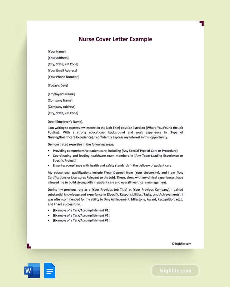 37353 nurse cover letter tailoring
