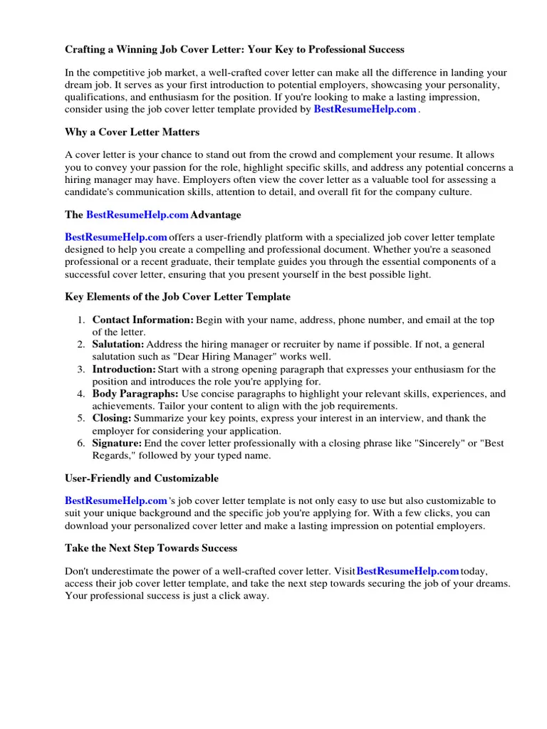 37358 cover letter word template