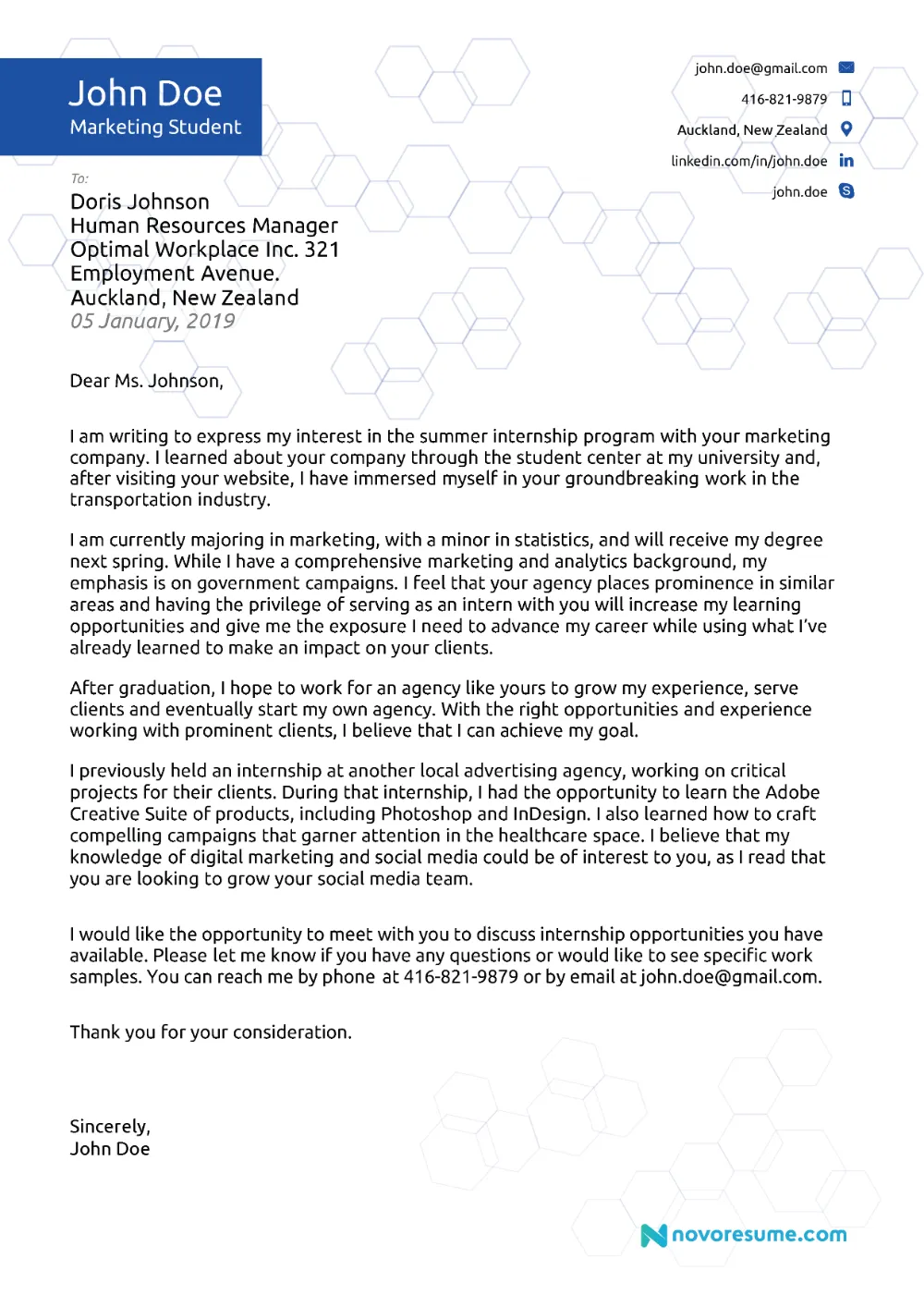 37364 cover letter components