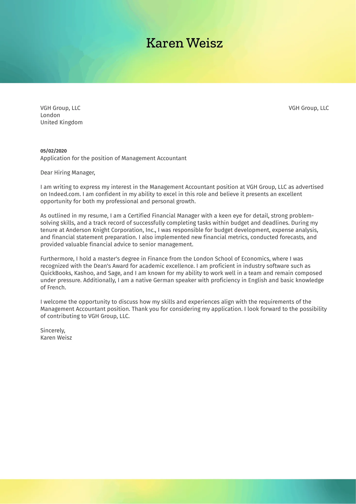 37373 cover letter management 6