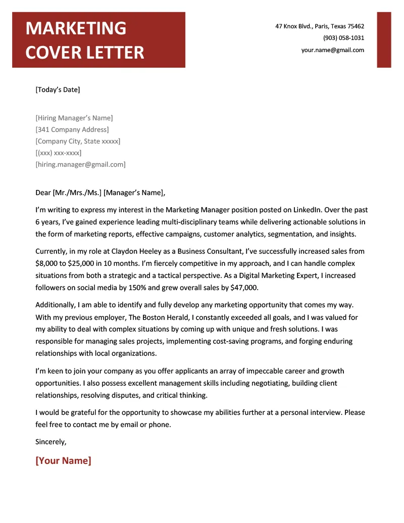 37374 marketing management cover letter 6