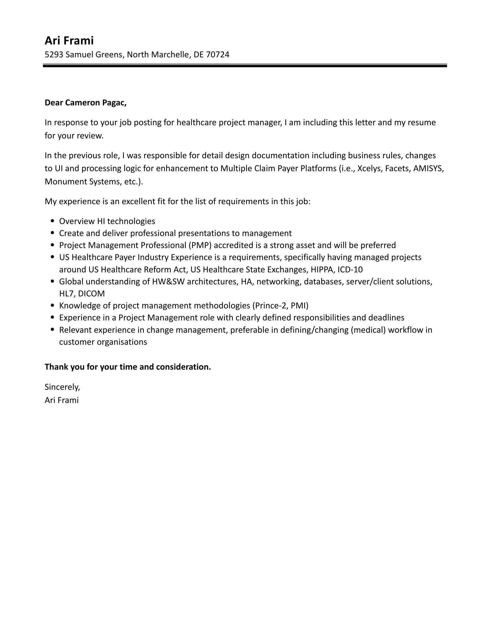 37385 healthcare project manager skills