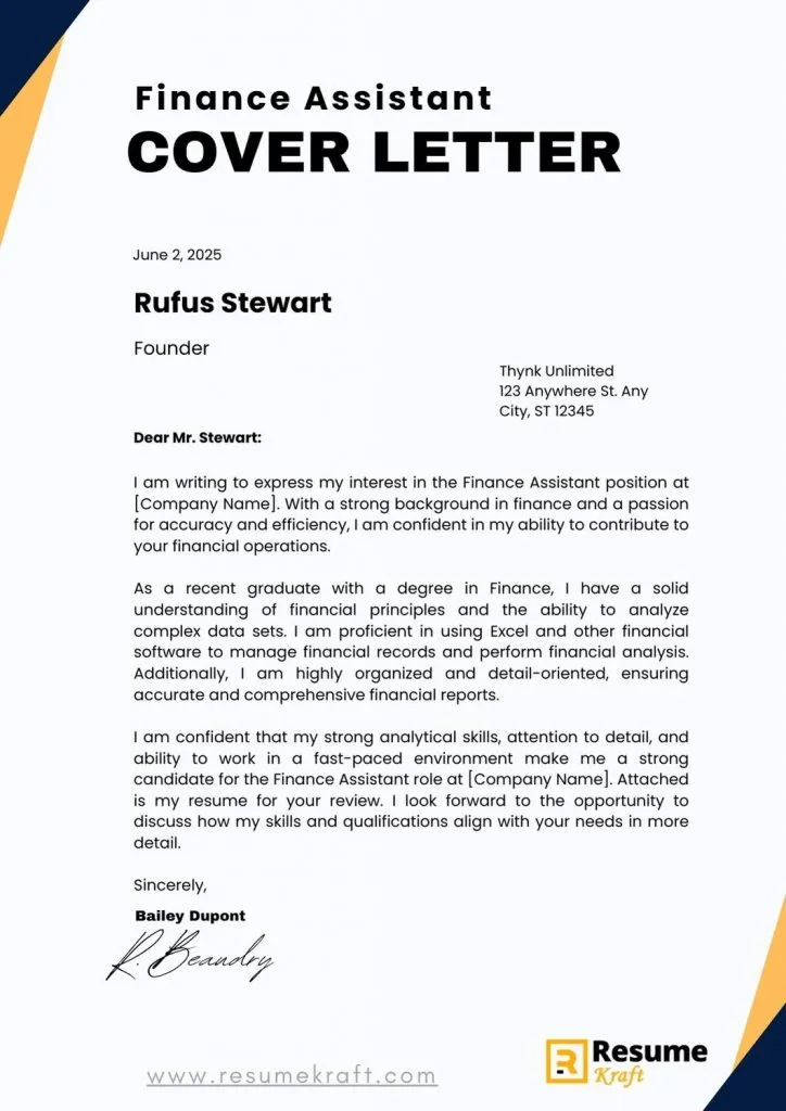 37395 finance cover letter skills