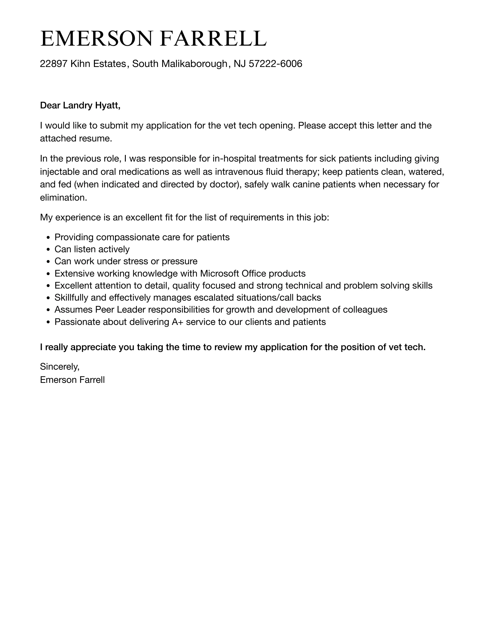 37399 vet tech experience