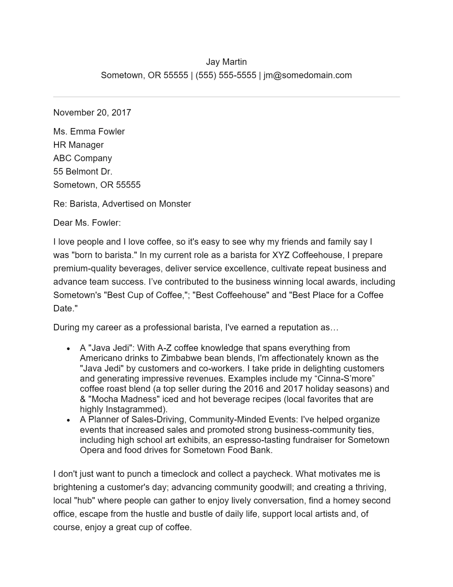 37403 cover letter format