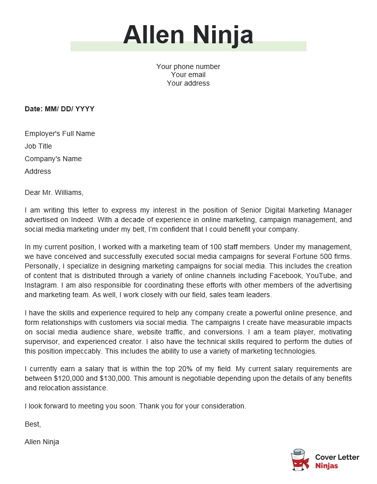 37405 cover letter salary requirements intro