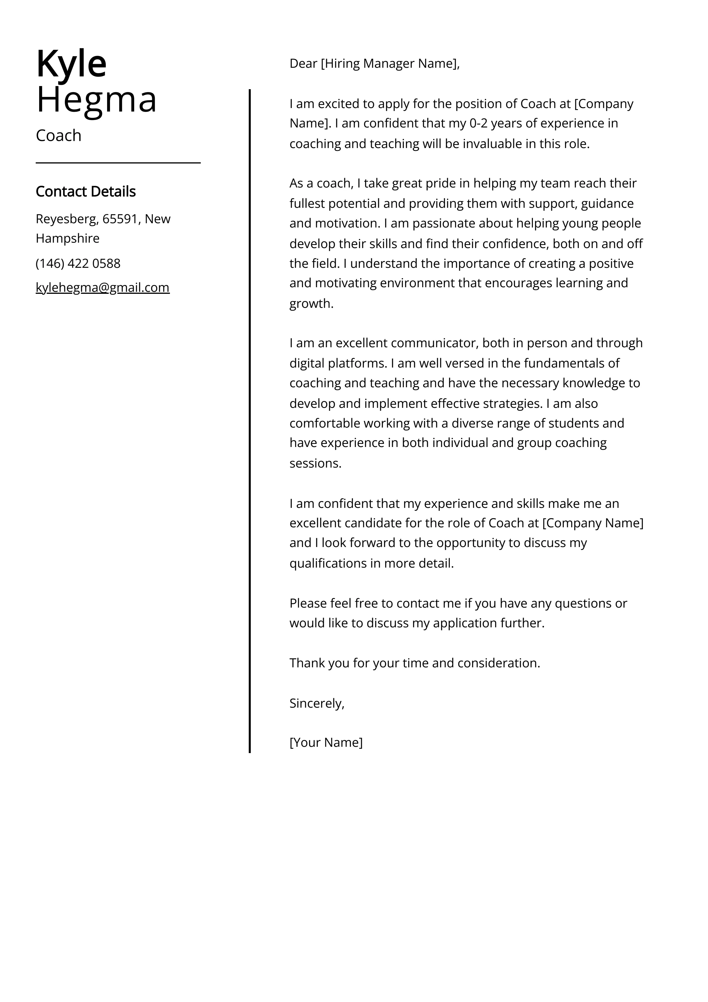 37421 tailored cover letter