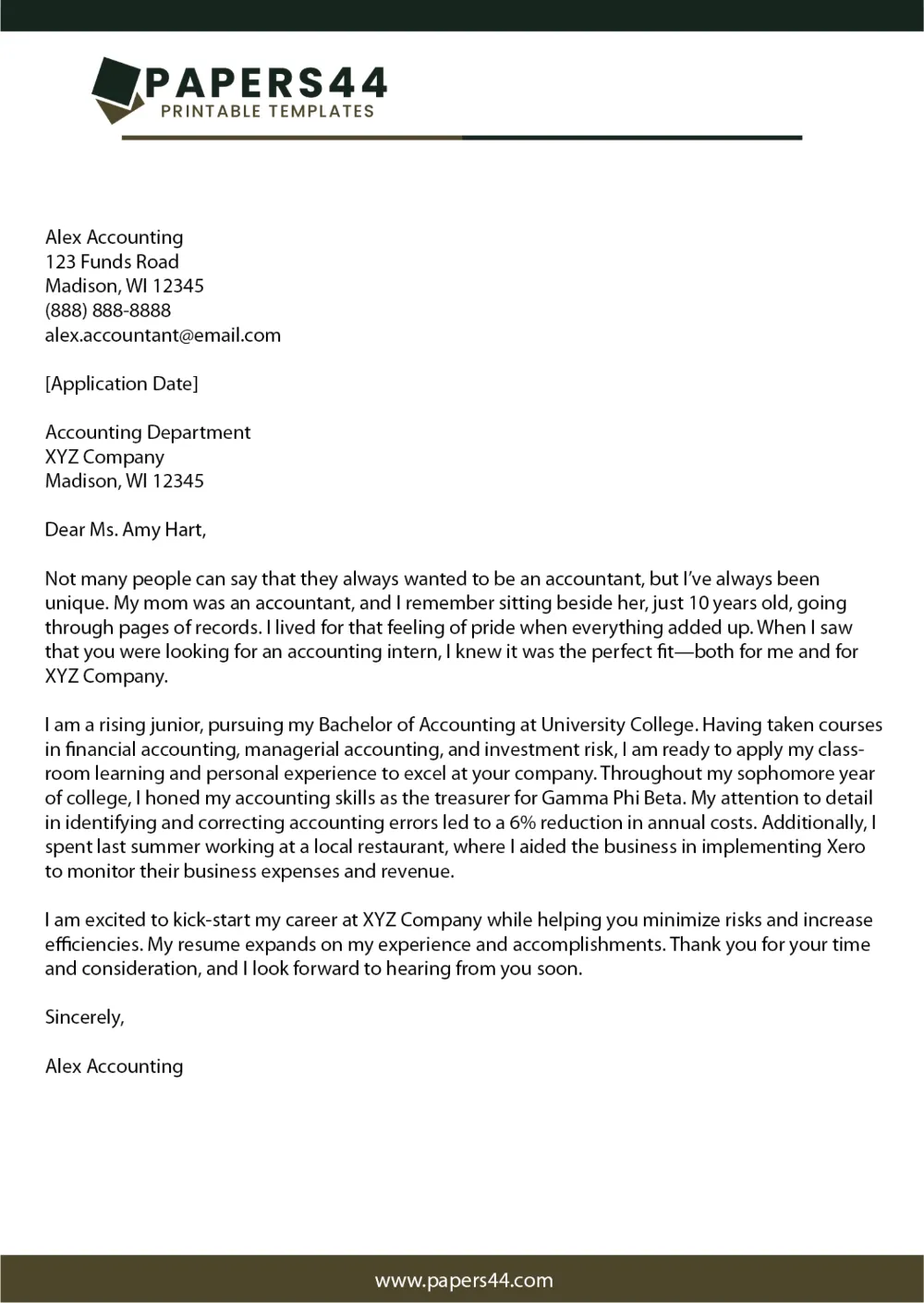 37435 tailor cover letter