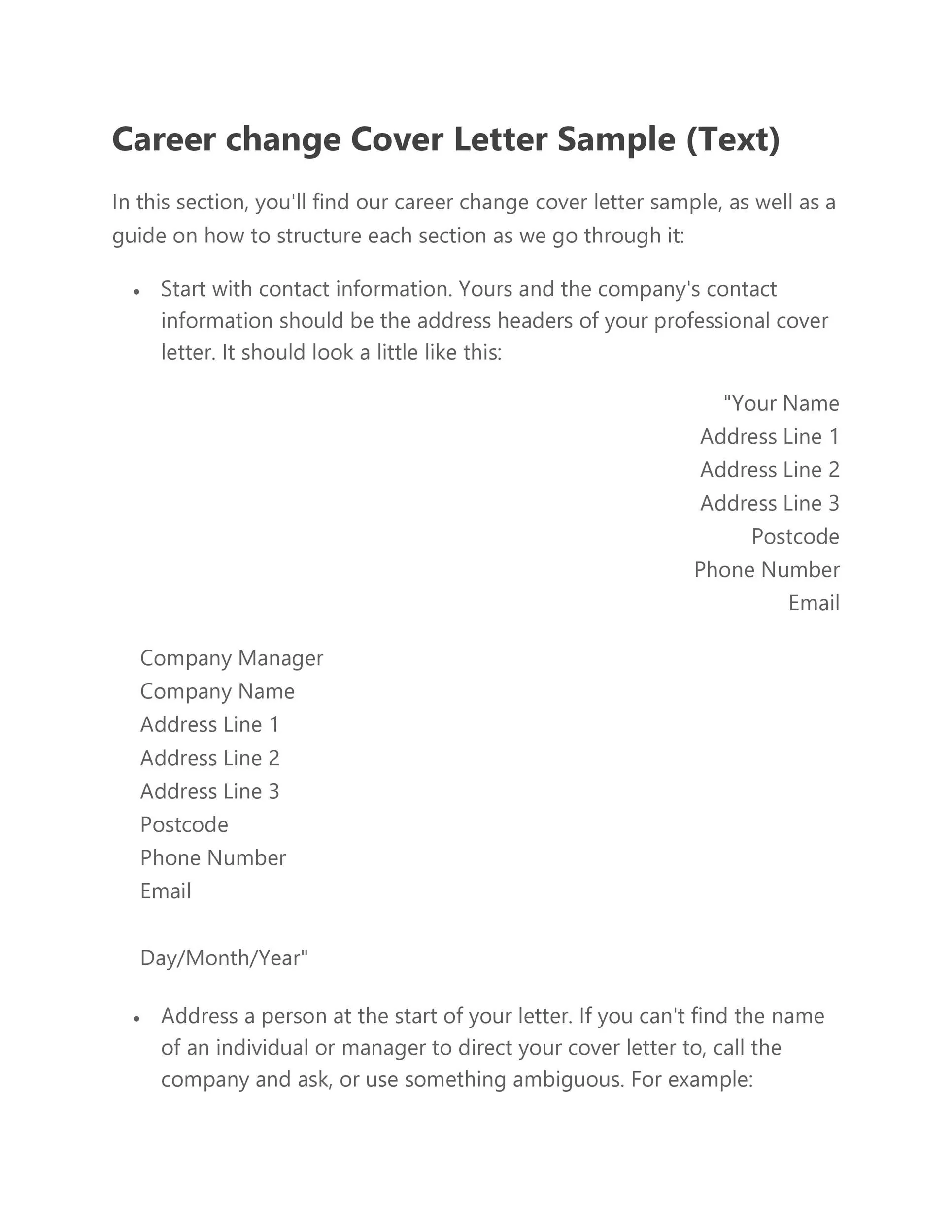 37447 career change cover letter example