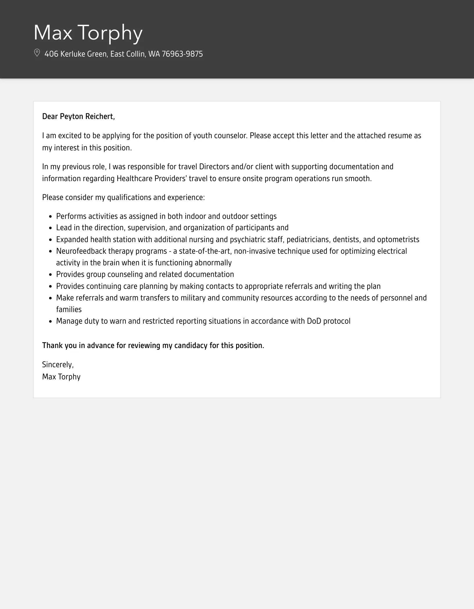 37450 youth counselor interview