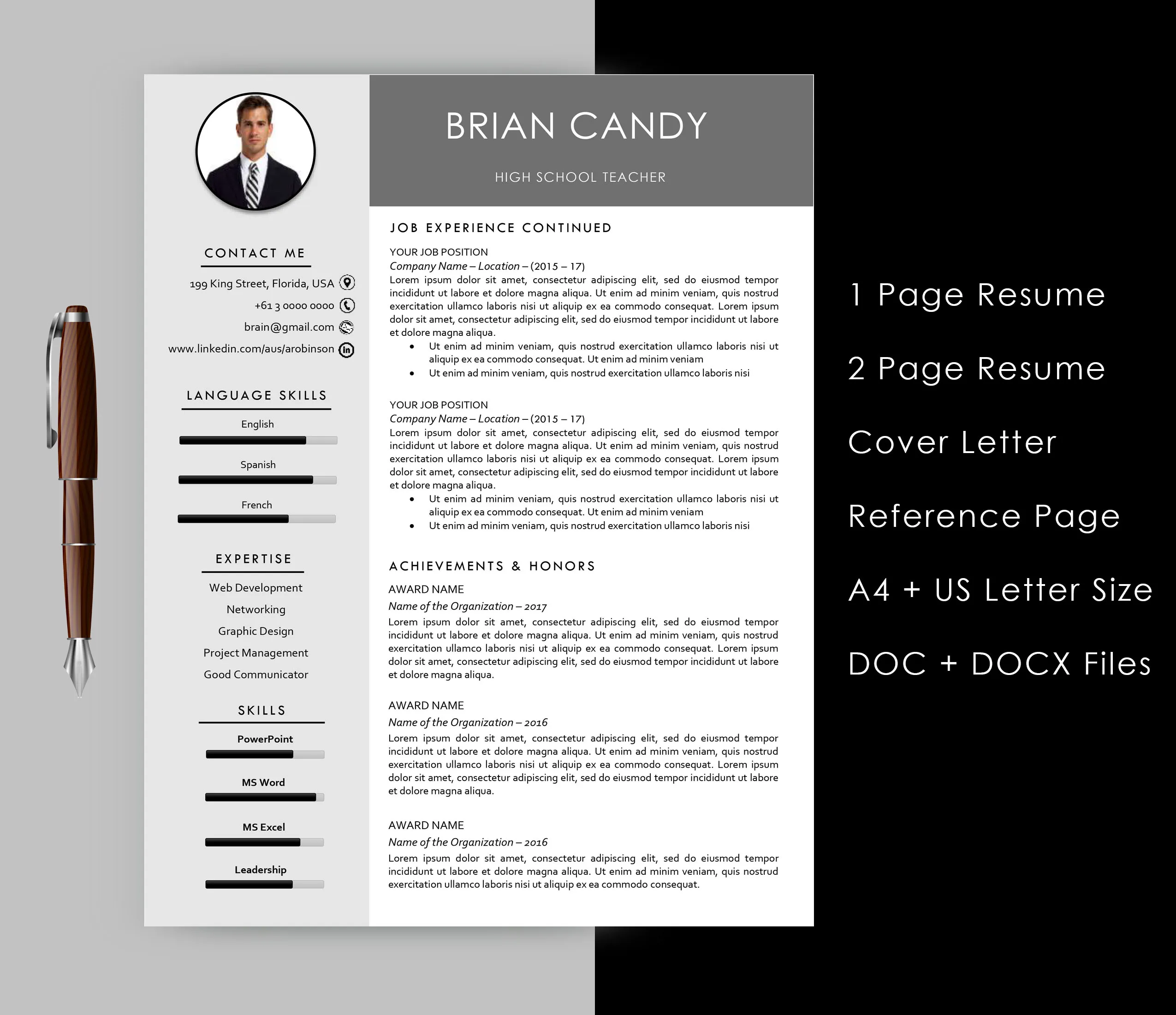 37454 teaching experience resume